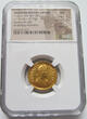 ROMAN EMPIRE AV gold solidus circa 367-375 A.D. Gratian / Gratianus, Constantinople - very rare type, mint state - EX NAC 2012 - NGC MS 5/5 2/5 brushed, small nick