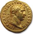 ROMAN EMPIRE AV gold aureus 102 A.D. Trajan / Trajanus, Rome mint - rare busttype variety! - VF+