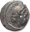 ROMAN REPUBLIC AR denarius 43 B.C. Petillius Capitolinus, Rome mint - scarcer cointype - VF/VF+