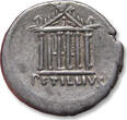 ROMAN REPUBLIC AR denarius 43 B.C. Petillius Capitolinus, Rome mint - scarcer cointype - VF/VF+
