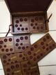 Handmade in France Wooden Coin case / coincase storage Walnut veneered coin case decorated with EURO sign - holds 10x euro set -