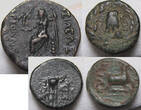 ANCIENT GREECE circa 350-50 B.C. Group of 4 coins: different city states and denominations