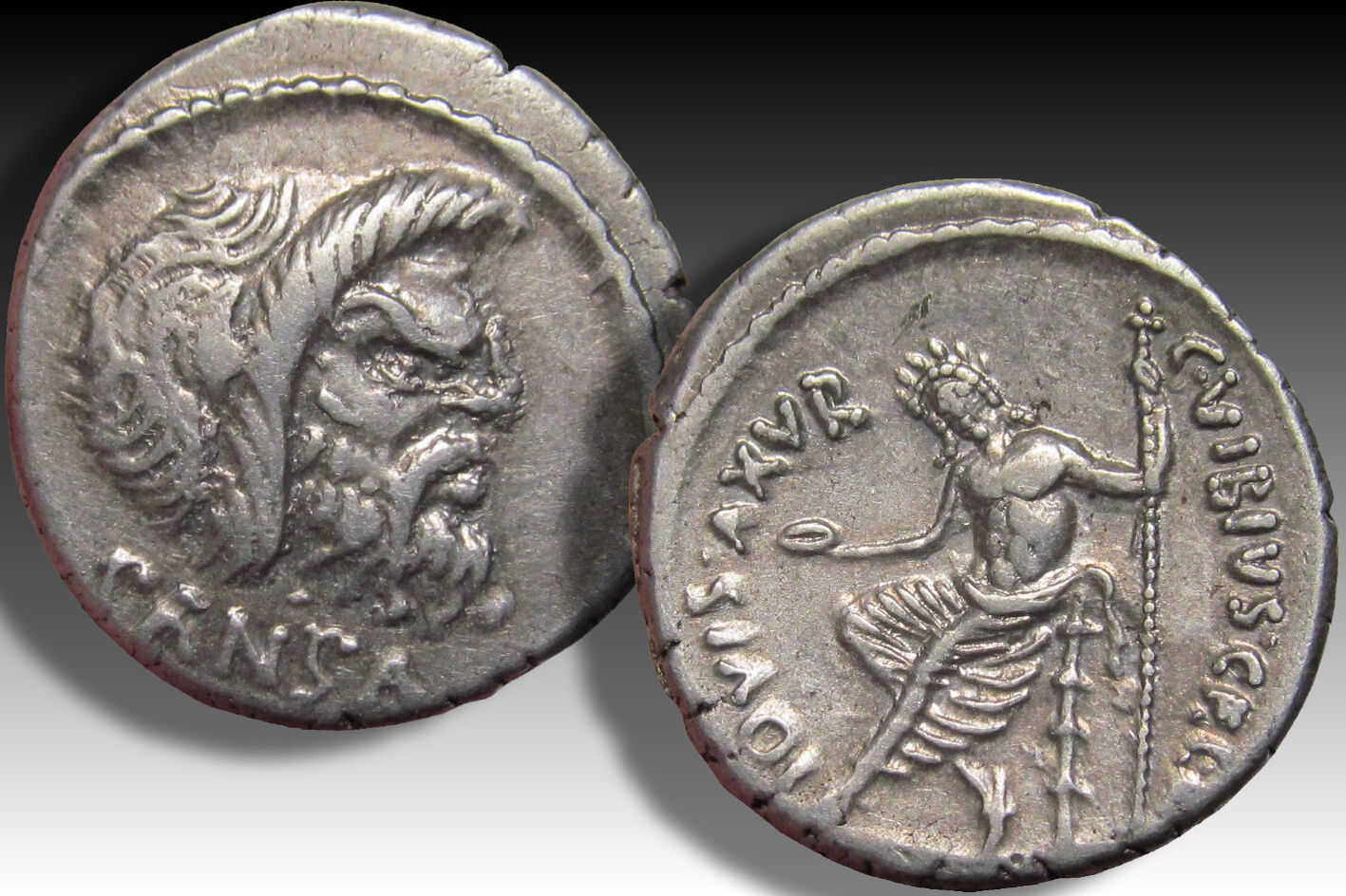 ROMAN REPUBLIC AR Denarius 48 B.C. C. Vibius C.f. C.n. Pansa ...