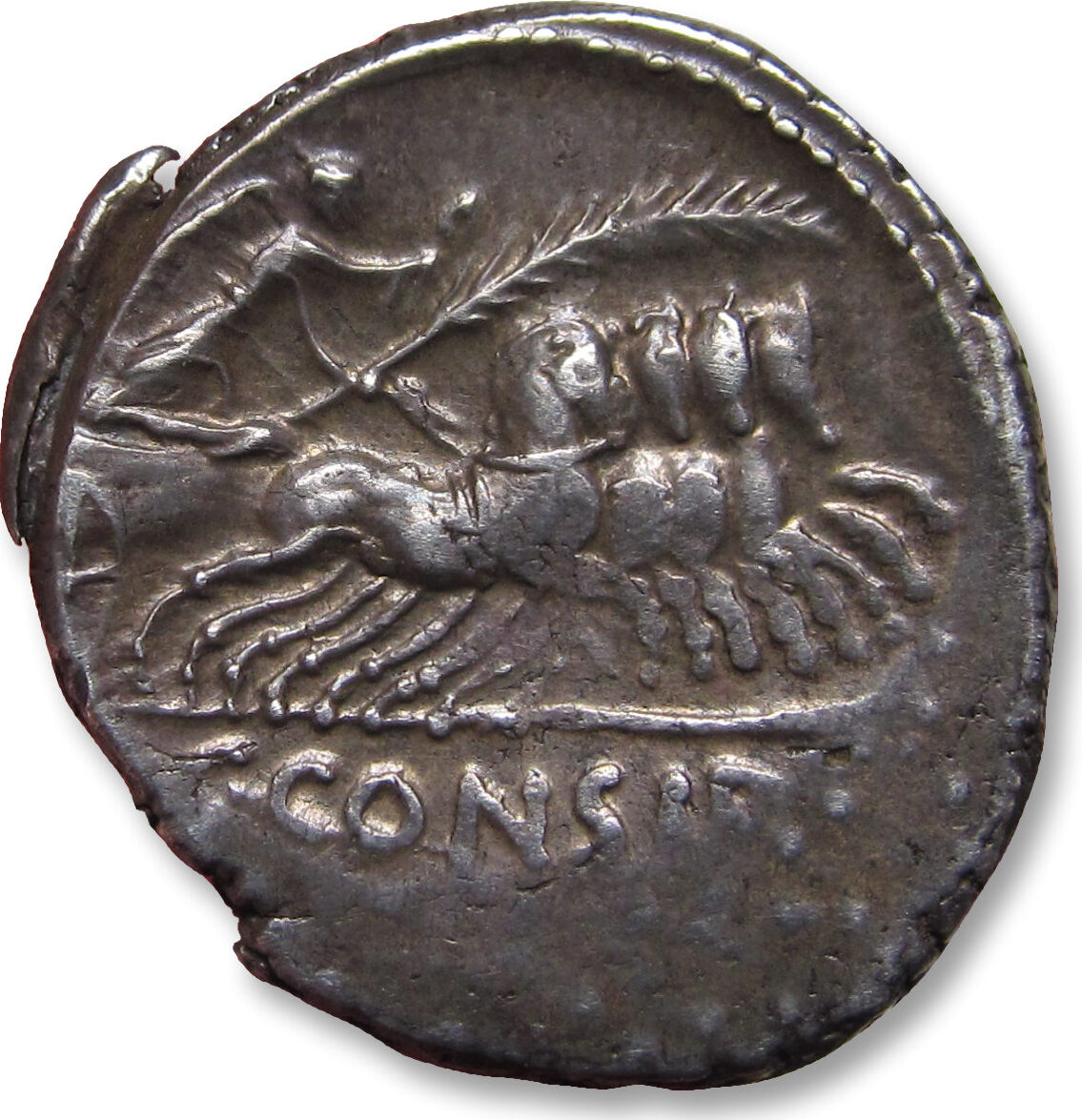 ROMAN REPUBLIC AR Denarius 46 B.C. C. Considius Paetus, Rome Mint VF+ ...