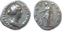 ROMAN EMPIRE AR denarius Faustina Junior, Rome --PUDICITIA--