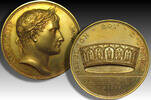 FRANCE - PREMIER EMPIRE 40mm GILDED commemorative medal Napoleon I Bonaparte: Celebrating the coronation of Napoléon as King of Italy -