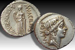 ROMAN REPUBLIC AR silver denarius Mn. Acilius Glabrio, Rome mint - rare in this near mint state quality - -