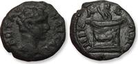 ROMAN EMPIRE AE (hemi)assarion Caracalla, Bithynia, Nicaea - flaming altar reverse - -