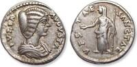 ROMAN EMPIRE AR silver denarius circa 196-202 A.D. Julia Domna, Laodicea ad Mare mint - VESTAE SANCTAE - scarce eastern cointype VF+/EF- attracti...