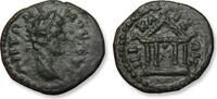 ROMAN EMPIRE AE 17mm provincial coin (assarion) Caracalla, Bithynia, Nicaea mint - temple reverse - scarce little coin -