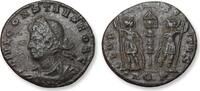 ROMAN EMPIRE AE (silvered) follis / nummus Constans as CAESAR under his father, Aquileia mint - scarce/rare issue -