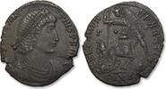 ROMAN EMPIRE AE (silvered) centenionalis Constantius II as Augustus, Constantinople mint - mintmark CONS... - -