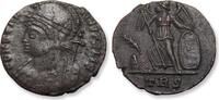 ROMAN EMPIRE AE (silvered) follis / nummus Constantine I, City Commemorative, Treveri (Trier) 2nd officina (TRS + palm) -