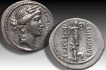 ROMAN REPUBLIC AR silver denarius C. Memmius C.f., Rome mint - well centered example of this type - -