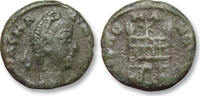 ROMAN EMPIRE AE 12mm nummus Magnus Maximus, Arelate (Arles) mint - rare little coin - -