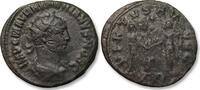 ROMAN EMPIRE AE/BI silvered antoninianus Numerianus as Caesar, Antioch mint - VIRTVS AVGGG - variety with Γ in field -