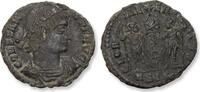 ROMAN EMPIRE AE (silvered) follis / nummus Constans as Augustus, Siscia mint - ASIS(crescent) - Chi-Rho reverse -