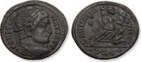 ROMAN EMPIRE AE (silvered) follis / nummus Constantine I, Lugdunum (Lyon) - mintmark •PLG(crescent) and C in field - -