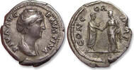 ROMAN EMPIRE AR silver denarius DIVA Faustina Senior, Rome mint - CONCORDIAE - scarcer type -