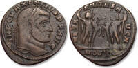 ROMAN EMPIRE AE 24mm follis Maxentius, Ostia mint, 4th officina - AETERNITAS AVG N, Castor and Pollux, MOSTQ -