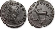 ROMAN EMPIRE AE/BI antoninianus Gallienus, Rome mint - DIANAE CONS AVG - Part of Gallienus' popular zoo series -