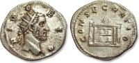 ROMAN EMPIRE AR silver antoninianus DIVO PIO, struck under Trajan Decius for Divus Antoninus Pius, Rome mint -