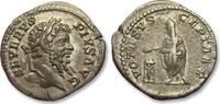 AR silver denarius circa 202-210 A.D. ROMAN EMPIRE Septimius Severus, Rome mint - VOTA SVSCEPTA XX - VF+ attractive light goldish irridescent ton...