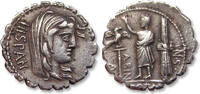 ROMAN REPUBLIC AR silver denarius A. Postumius A.f. S.n. Albinus, Rome -