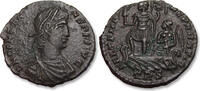 ROMAN EMPIRE AE 22mm centenionalis circa 340-350 A.D. Constans as Augustus, Treveri (Trier) mint - TRS - VF+ brown patina, corrosion on obverse
