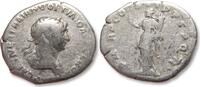 ROMAN EMPIRE AR silver denarius circa 114-117 A.D. Trajan / Trajanus, Rome mint - P M TR P COS VI P P S P Q R, Felicitas - F