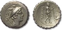 ROMAN REPUBLIC AR denarius C. Mamilius Limetanus, Rome --beautiful sharp strike--