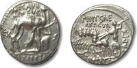 ROMAN REPUBLIC AR denarius M. AEMILIUS SCAURUS and PUB. PLAUTIUS HYPSAEUS, Rome