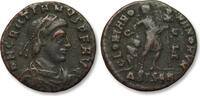 ROMAN EMPIRE AE follis / nummus circa 367-375 A.D. Gratian / Gratianus, Siscia - GLORIA ROMANORVM, ΔSISCR, Q - C and monogram - VF/VF+ dark patina