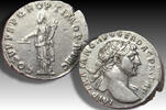 ROMAN EMPIRE AR silver denarius circa 103-111 A.D. Trajan / Trajanus, Rome mint - COS V P P S P Q R OPTIMO PRINC - Aequitas VF+ lightly toned