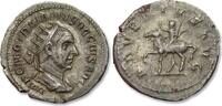 ROMAN EMPIRE AR silver antoninianus circa 249-250 A.D. Trajan Decius, Rome mint - ADVENTVS AVG - the arrival of the Emperor VF+ with EF details, ...