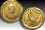 ROMAN EMPIRE AV gold solidus circa 403-408 A.D. Arcadius, Constantinople 4th officina - scarcer type in great condition - EF/EF+