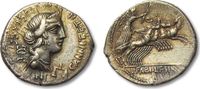 ROMAN REPUBLIC AR Denarius C. Annius T.f. T.n. and L. Fabius L.f. Hispaniensis, North Italy/Spain