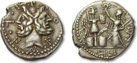 ROMAN REPUBLIC AR Denarius M. Fourius Philus, Rome