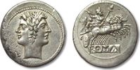 ROMAN REPUBLIC AR quadrigatus / didrachm Anonymous issue, pre-denarius time, Rome