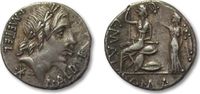 ROMAN REPUBLIC AR Denarius C. Malleolus, A. Albinus Sp. f. and L. Caecilius Metellus, Rome