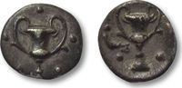ANCIENT GREECE AR obol Calabria, Tarentum --tiny coin--