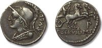 ROMAN REPUBLIC AR Denarius P. Servilius M.f. Rullus, Rome
