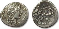 ROMAN REPUBLIC AR Denarius C. Annius T.f. T.n. Luscus with L. Fabius L.f. Hispaniensis, Spain