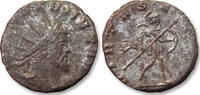 ROMAN EMPIRE Silvered antoninianus Aureolus, Mediolanum (Milan) mint 3rd officina - VIRTVS EQVIT - -