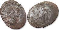 ROMAN EMPIRE Silvered antoninianus Aureolus, Mediolanum (Milan) mint 3rd officina - PAX EQVITVM - -