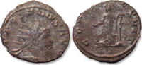 ROMAN EMPIRE Silvered antoninianus Aureolus, Mediolanum (Milan), very rare var. with CONCORD AEQVIT instead EQVIT -