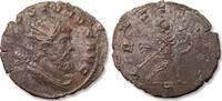 ROMAN EMPIRE AE/BI silvered antoninianus Aureolus, Mediolanum (Milan) mint 3rd officina - VIRTVS EQVIT - -