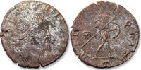 ROMAN EMPIRE AE/BI silvered antoninianus Aureolus, Mediolanum (Milan) mint 3rd officina - VIRTVS EQVIT - -
