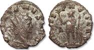 ROMAN EMPIRE AE/BI silvered antoninianus Gallienus, Rome mint - MARTI PACIFERO, A in left field - scarcer issue -
