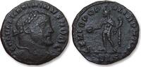 ROMAN EMPIRE AE quarter 1/4 follis / nummus Maximinus II as Caesar, Siscia mint - long title obverse var., rare cointype - -
